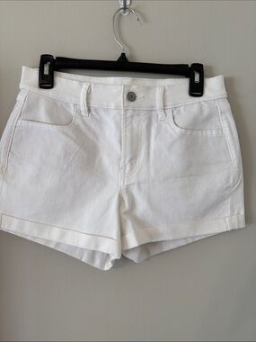 Old Navy White Denim Roll-Hem Shorts